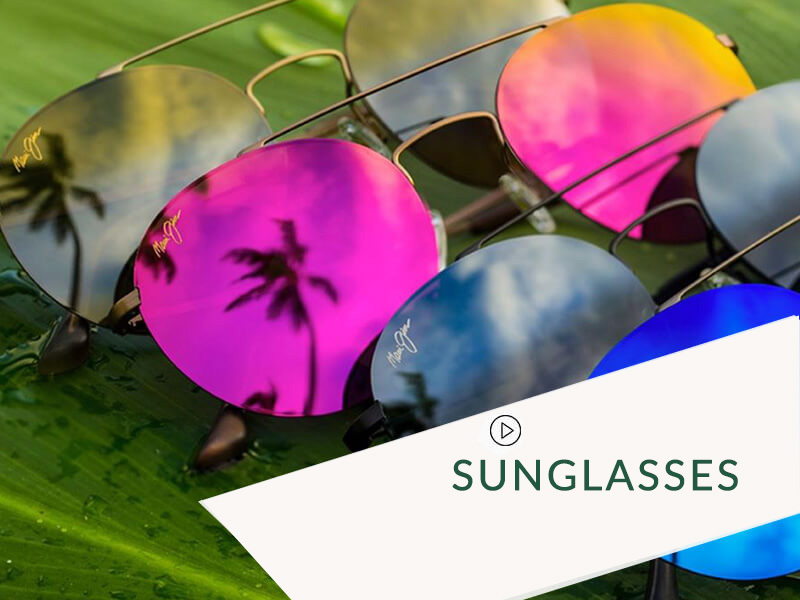 Okulary przeciwsłoneczne ze szkłami w różnych kolorach.